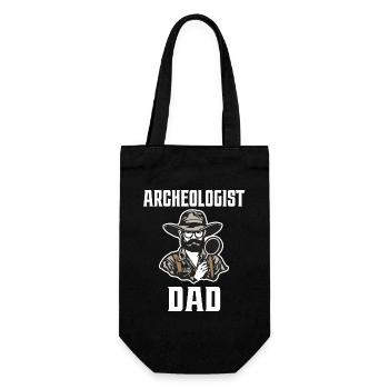 Father Fan Archaeology Dad Archaeologist - Gift Bag for Bottles - black - Front
