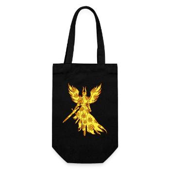 Flowers Woman Viking Mom Valkyrie - Gift Bag for Bottles - black - Front