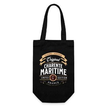 Département Charente-Maritime Frankreich - Geschenkbeutel für Flaschen - Schwarz - Vorne