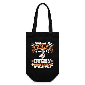 Rugbyman Humour Rugby Apéro Et Chien - Sac à bouteille - noir - Devant