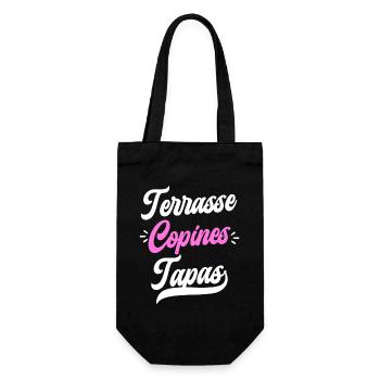 Soirée Femme Terrasse Copines Tapas - Sac à bouteille - noir - Devant