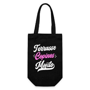 Soirée Femme Terrasse Copines Mojito - Sac à bouteille - noir - Devant