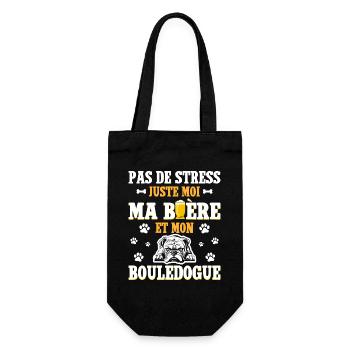 Bière Papa Chien Bouledogue - Sac à bouteille - noir - Devant