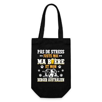 Bière Papa Chien Berger Australien - Sac à bouteille - noir - Devant