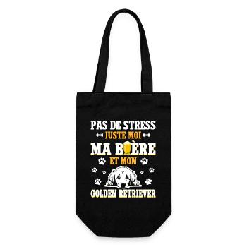 Bière Papa Chien Golden Retriever - Sac à bouteille - noir - Devant