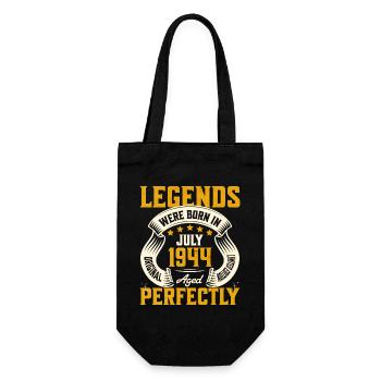 80th Anniversary July Year 1944 - Gift Bag for Bottles - black - Front