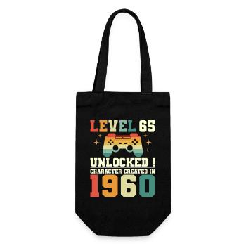 Level 65 Anniversary Gamer 65 Years - Gift Bag for Bottles - black - Front