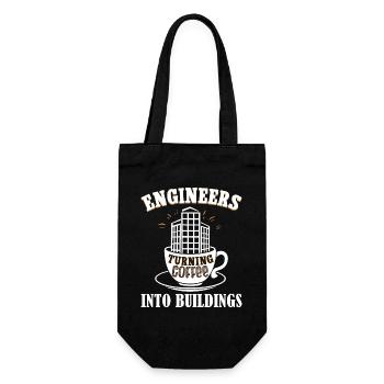 Humour Café Civil Engineering - Gift Bag for Bottles - black - Front