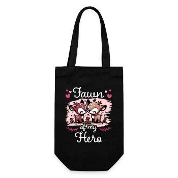 Faon Amour Idée Romantique Couple - Sac à bouteille - noir - Devant