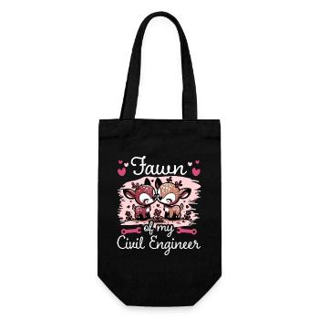 Faon Amour Couple Ingénieur Génie Civil - Sac à bouteille - noir - Devant
