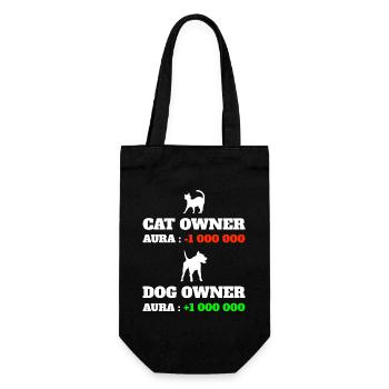 Points Aura Humor Meme Aura Dog - Gift Bag for Bottles - black - Front
