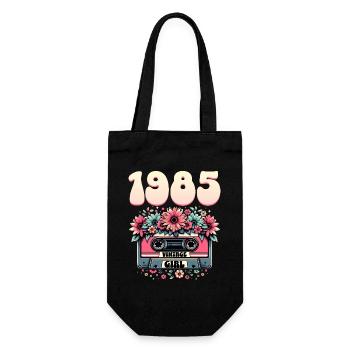 Cassette 1985 Anniversaire Femme 40 Ans - Sac à bouteille - noir - Devant