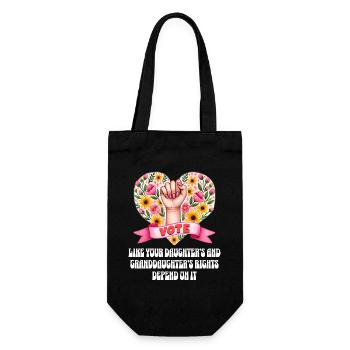 Grandma Feminism Daughter Little Girl Granny - Gift Bag for Bottles - black - Front