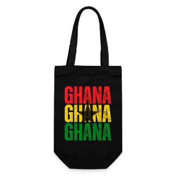 Ghana flag, Ghanaian pride - Gift Bag for Bottles - black - Front