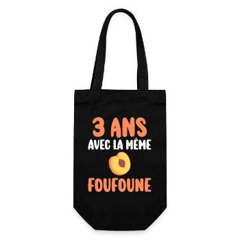Marié 3 Ans Homme 3 Ans De Mariage - Sac à bouteille - noir - Devant
