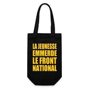 la jeunesse emmerde le front national - Sac à bouteille - noir - Devant