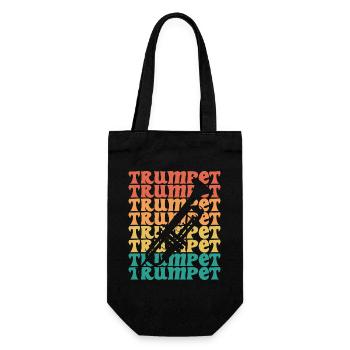 Vintage Trompeter Musiker Trompeter Trompeter - Geschenkbeutel für Flaschen - Schwarz - Vorne