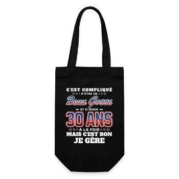 Humour Homme 30 ans Fête Anniversaire - Sac à bouteille - noir - Devant