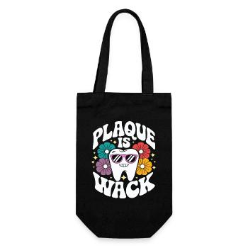 Retro Dental Humor Woman Dentist - Gift Bag for Bottles - black - Front