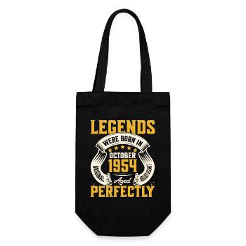 70th Anniversary October Year 1954 - Gift Bag for Bottles - black - Front
