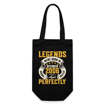 18th Anniversary October Year 2006 - Gift Bag for Bottles - black - Front
