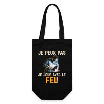 Ich kann keinen Humor Schweißer - Geschenkbeutel für Flaschen - Schwarz - Vorne