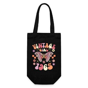 Retro Femme 60 Ans Anniversaire 1965 - Sac à bouteille - noir - Devant