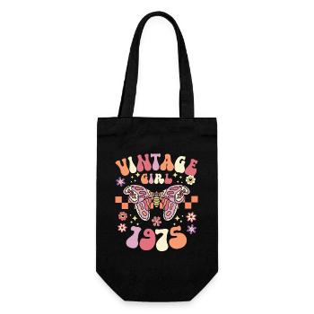 Retro Femme 50 Ans Anniversaire 1975 - Sac à bouteille - noir - Devant