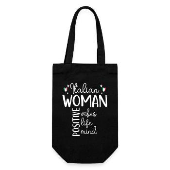 Fille Positive Femme Italienne - Sac à bouteille - noir - Devant
