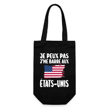 J'Me Barre aux États-unis Voyage Cadeau - Sac à bouteille - noir - Devant