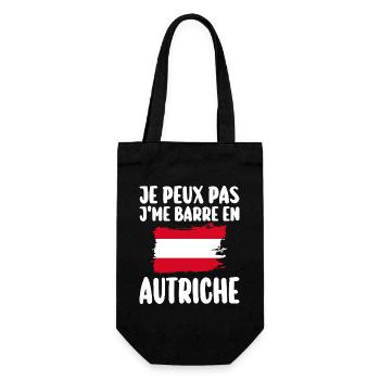 J'Me Barre En Autriche Voyage Cadeau - Sac à bouteille - noir - Devant