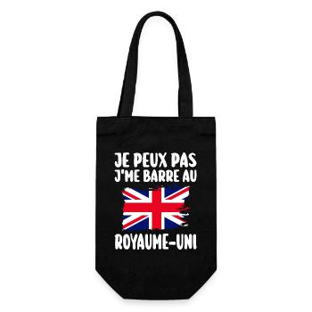 J'Me Barre au Royaume-Uni Voyage Cadeau - Sac à bouteille - noir - Devant