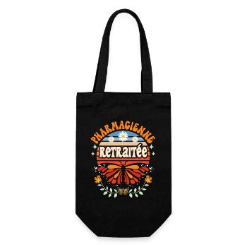 Retro Cadeau Retraite Pharmacienne - Sac à bouteille - noir - Devant