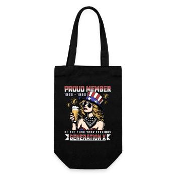 Femme USA Humour Génération X - Sac à bouteille - noir - Devant