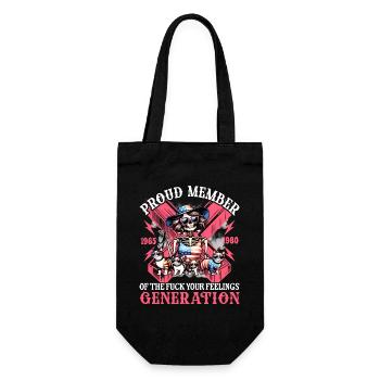 Cat Wife Humor Generation X - Gift Bag for Bottles - black - Front
