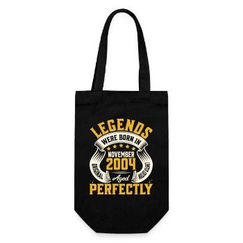 Year 2004 November 20th Anniversary - Gift Bag for Bottles - black - Front