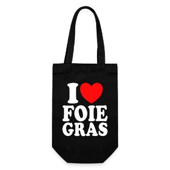 Christmas I Love Foie Gras Cuisine - Gift Bag for Bottles - black - Front