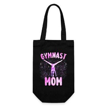 Gymnastik Geschenk Mama Turnerin - Geschenkbeutel für Flaschen - Schwarz - Vorne