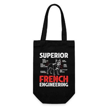 Humour Cadeau Chien Bouledogue Français - Sac à bouteille - noir - Devant