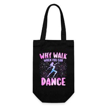 Humor Dancing Girl Woman Dancer - Gift Bag for Bottles - black - Front
