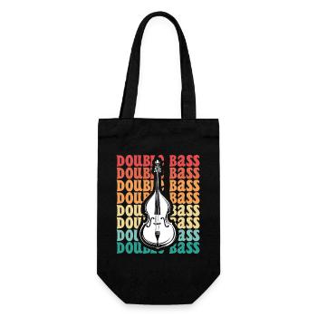 Contrebasse Vintage Contrebassiste - Sac à bouteille - noir - Devant