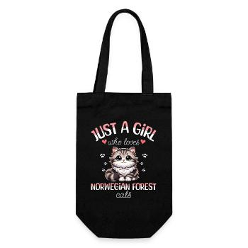 Fille Adore Chat Norvégien - Sac à bouteille - noir - Devant