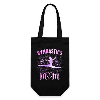 Gymnastik Geschenk Mama Turnerin - Geschenkbeutel für Flaschen - Schwarz - Vorne