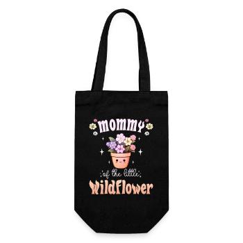 Flower Baby Birth Child Mom - Gift Bag for Bottles - black - Front