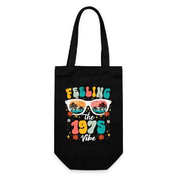 50th Anniversary Woman 1975 50 Years Anniversary - Gift Bag for Bottles - black - Front