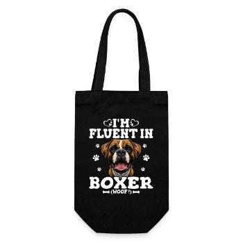 Parler Le Boxer Humour Chien Boxer - Sac à bouteille - noir - Devant