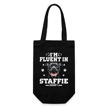 Parler Le Staffie Cadeau Humour Chien Staffie - Sac à bouteille - noir - Devant