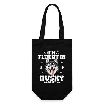 Parler Le Husky Humour Chien Husky - Sac à bouteille - noir - Devant