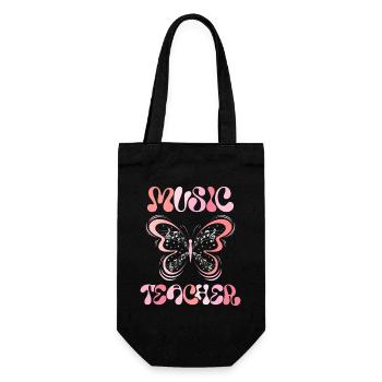Papillon Musiklehrer - Geschenkbeutel für Flaschen - Schwarz - Vorne