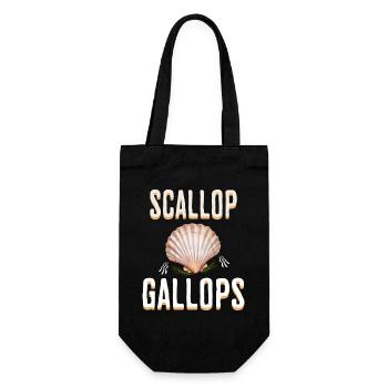 Humor Scallop Gallops Meme - Gift Bag for Bottles - black - Front